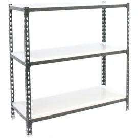 Simon Rack Simonrack Schwerlastregal, Lagerregal, 90x120x40 cm, Metallregal, Kellerregal, Biegestelle 200 kg, 3 Fachböden, Anthrazit/Weiss - Simonclick