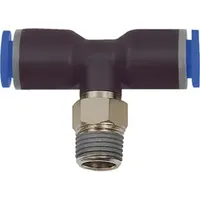 Riegler T-Steckverschraubung »Blaue Serie«, drehbar, R 1/8 außen Ø4