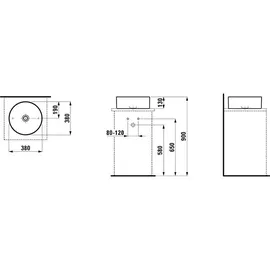 Laufen Living Square Waschbecken 38 x 38 cm (H8114350001121)