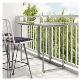 vidaXL Gartentisch Klappbar Grau 90x51x75 cm Poly Rattan