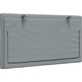 vidaXL Kopfteil-Kissen Hanko Hellgrau 90 cm Stoff