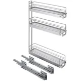 Kesseböhmer - 15er Unterschrankauszug Classic 90° 3-etagig silbergrau