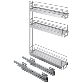 Kesseböhmer - 15er Unterschrankauszug Classic 90° 3-etagig silbergrau