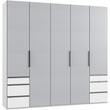 WIMEX Level 250 x 236 x 58 cm weiß/Light grey mit Schubladen