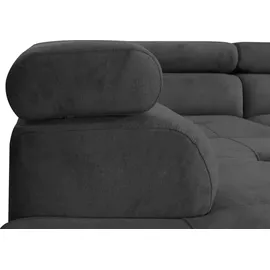 torana Ecksofa L-Form mit Schlaffunktion und Bettkasten in Jasmine, links Ottomane