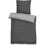 Traumschlaf Uni Flanell titanium 240 x 220 cm + 2 x 80 x 80 cm