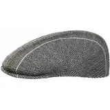 Kangol Birds Eye Stripe Flatcap Schirmmütze Schiebermütze Herren - mit Schirm Winter Herbst-Winter - S (54-55 cm) cremeweiß - S
