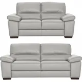 Calia Italia Polstergarnitur CALIA ITALIA "Gaia, hochwertige Garnitur aus 2-Sitzer und 3-Sitzer, edles Design", braun (tortora,), Leder SORRENTO, Leder SORRENTO - 100% Leder;Leder BULL - 100% Leder, Sitzmöbel-Sets, Ledergarnitur, in zwei hochwertigen Lederqualitäten