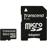 Transcend microSDHC Class 10 + SD-Adapter 8 GB