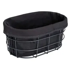 WENKO Brotkorb Bela, Metall 55017100 , 1 Korb, Farbe: schwarz