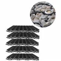 10er Set Kunststoff Rasengitter Schwarz