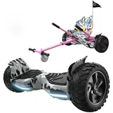 RCB Hoverboards SUV mit Sitz Hoverboards Off-Road, App-fähige Bluetooth Hoverboards, 8,5 '' Hummer + Hoverkart Go Kart für Self Balancing hoverboards, Geschenk für Kinder