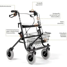 Vermeiren Rollator 286B grau faltbar