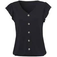 LASCANA Kurzarmshirt Damen taupe, schwarz Gr.40/42
