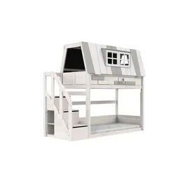 Lifetime Etagenbett Niedriges Abenteuer 257 x 219 x 107 cm Kiefer weiß