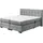 ed exciting design Boxspringbett ED EXCITING DESIGN "Talena", grau (anthrazit), B:202cm L:211cm, 100% Polyester, Komplettbetten, Boxspringbett, inkl. Motor und Topper