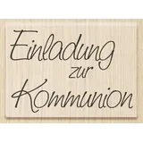 Brunnen Motivstempel 'Einladung zur Konfirmation' 6,8x4,2cm
