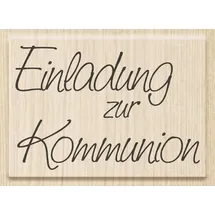 Brunnen Motivstempel 'Einladung zur Konfirmation' 6,8x4,2cm