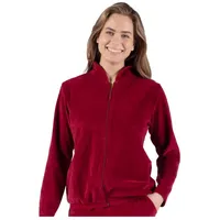 Nina Von C. Hausanzug Homewear Nikki Jacke (1 tlg) kuschelige Qualität rot 48