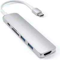 Satechi USB-C Dockingstation - USB Hub, Silber