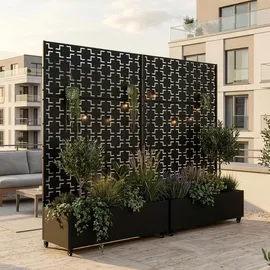 casa.pro Aaskis 190 x 120 x 38 cm Schwarz