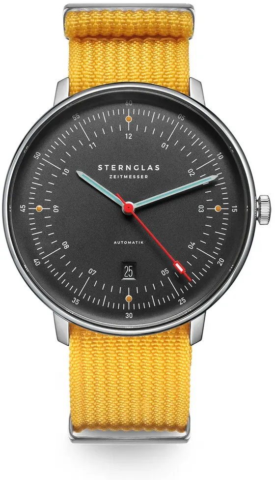 STERNGLAS - HAMBURG AUTOMATIK - Edition Neuwerk - signalgelb /42mm