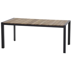 SIENA GARDEN Diningtisch »Zurigo«, BxHxL: 90 x 74 x 180 cm, Tischplatte: Teakholz - grau