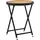 vidaXL Beistelltisch Schwarz 60 cm Poly Rattan und Massivholz Akazie
