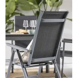 Dehner Klappsessel Cleveland 66,5 x 60 x 109 cm dunkelgrau