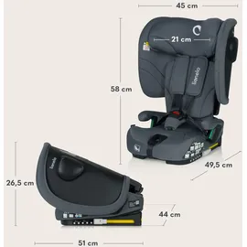 lionelo Nelly i-Size Grau