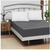 Traumschlaf Spannbettlaken Feinbiber 120 x 200 cm anthrazit