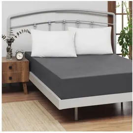 Traumschlaf Spannbettlaken Feinbiber 120 x 200 cm anthrazit