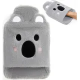 luxuskollektion Wärmflasche Koala Groß 2L Gummi mit Plüschbezug - Schmerzlinderung für