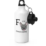 Buchstabe F Ist Für Französisch Bulldog SPORTS Flasche Getränke Zelten Hund