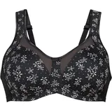 Komfort BH Clara Art Komfort-BH, bügellos, floral, für Damen, 408 Anthrazit) 100B