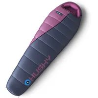 CUBES Husky Motion Schlafsack 4 Jahreszeiten bis -20°C, Warmer Winter Mumienschlafsack für Erwachsene, Winterschlafsack für Camping, Trekking und Outdoor (Blau/Rosa, 200x80)