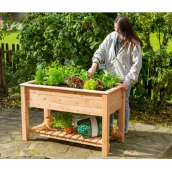 Tchibo - Stelzenhochbeet mit Boden - 120x65x75cm - naturfarben - Holz