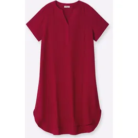 sheego Etuikleid Unifarben Rot 48