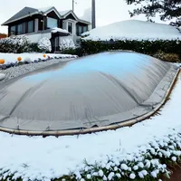 Evolution Aufblasbare Schwimmbadabdeckung für Ovalbecken Grau 586 x 350