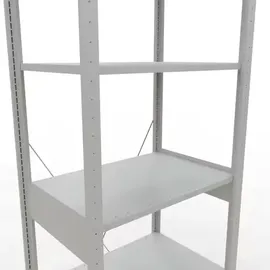 Schulte Lagertechnik Fachbodenregal Metall 2500 x 750 x 500 mm lichtgrau 6 Fachböden