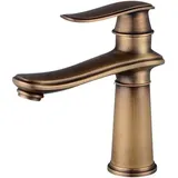 Ymyny - Vintage Badezimmer Wasserhahn, Messing Waschbecken Wasserhahn, Warm und Kalt Waschbecken Mischbatterie, Einhebel Waschbecken Wasserhahn,