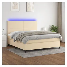 vidaXL Boxspringbett 180 x 200 cm Creme