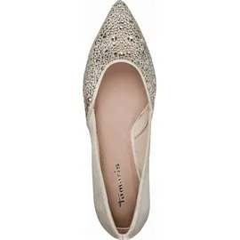 TAMARIS Damen Ballerina flach, weiß, 38 EU