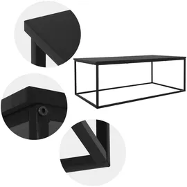 ML-Design Couchtisch Schwarz Metall, rechteckig, Industrie-Design