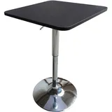 Happy Garden Quadratischer Bartisch in Schwarz und Chrom luke