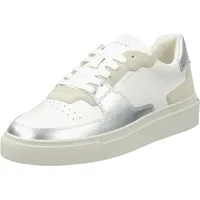 GANT FOOTWEAR Damen JULICE Sneaker, White/Silver/beige, 40 EU - 40 EU