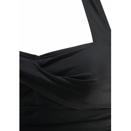 LASCANA Badeanzug, mit modischem Rücken und Shaping-Effekt, schwarz Gr.38 Cup D,