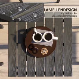 Outsunny Gartentisch 70 x 70 x 76 cm Grau