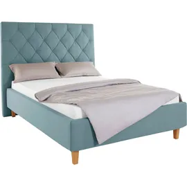 Home Affaire Polsterbett HOME AFFAIRE "Sunley 140", grün (mint), B:163cm L:210cm, Struktur (100% Polyester);Samtstoff (100% Polyester), Betten, Polsterbett, Kreuzsteppung, Kopfteilhöhe 142 cm, ohne oder mit Matratze/Lattenrost