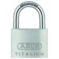 ABUS Vorhängeschloss Titalium 64TI/25 gl.-6256 - gleichschließend - Schlosskörper aus Spezial-Aluminium - gehärteter Stahlbügel - ABUS-Sicherheitslevel 3 - Silber